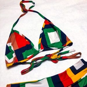 2 color block piece set